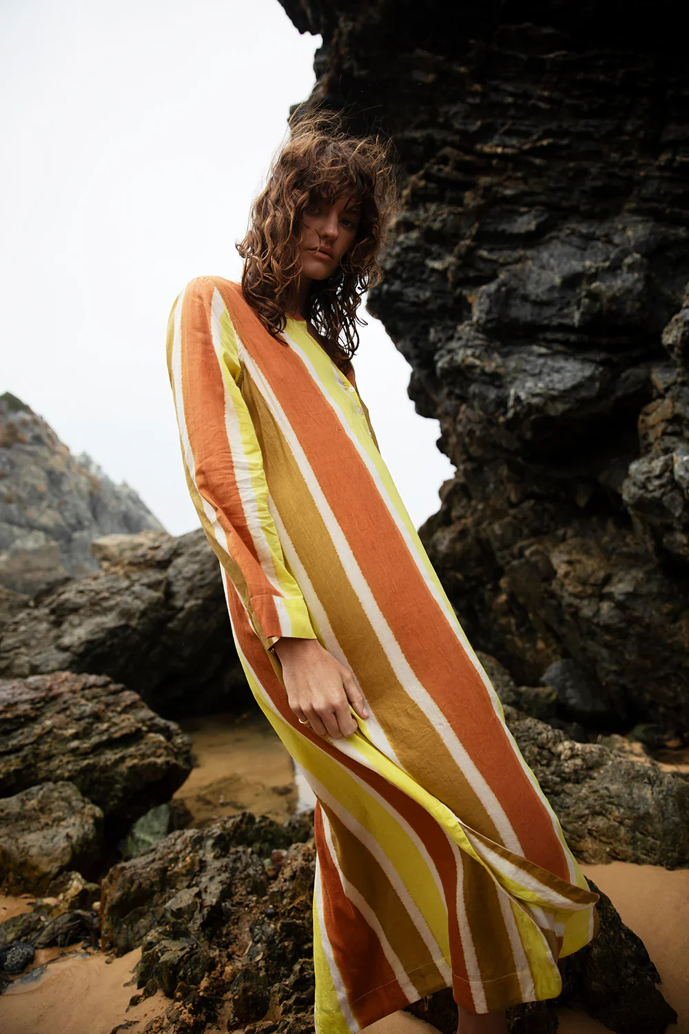 VESTIDO BAZAAR STRIPE MORROCAN CITRINE
