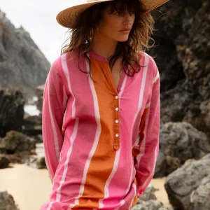 VESTIDO BAZAAR STRIPE MORROCAN PINK