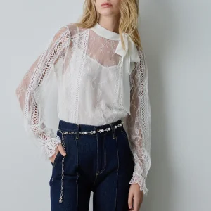 BLUSA TRANSPARENTE ENCAJE