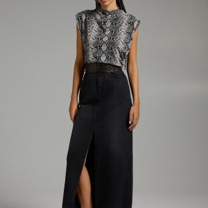 FALDA VAQUERA LARGA NEGRA