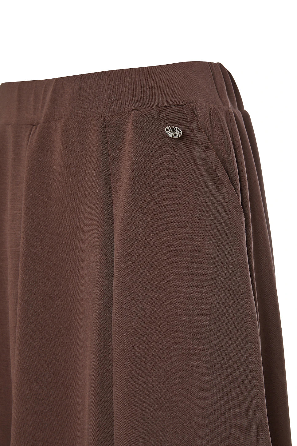 FALDA LARGA CON ABERTURAS MARRÓN CHOCOLATE - Imagen 7