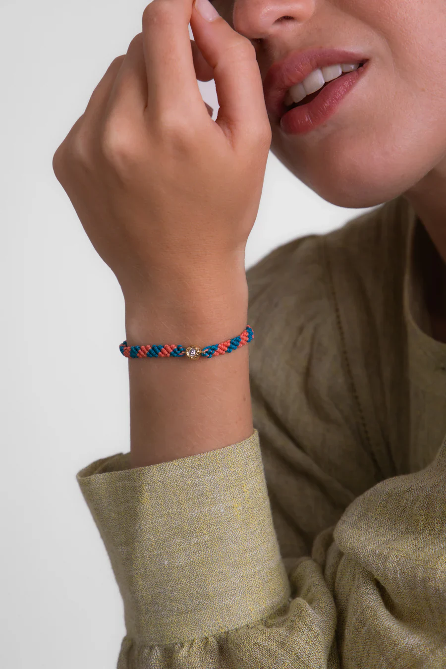 PULSERA MATILDE NARANJA/AZUL