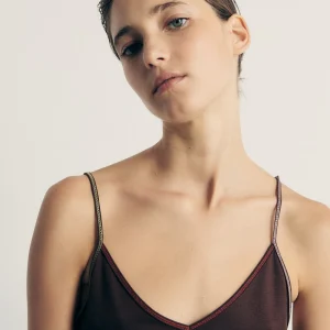 Vestido de tirantes de punto circular