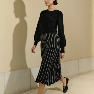 VESTIDO MIDI FALDA RADIAL