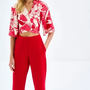 BLUSA CRUZADA ESTAMPADA