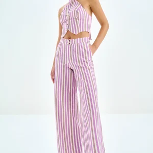 PANTALONES ANCHOS DE LINO ESTAMPADOS