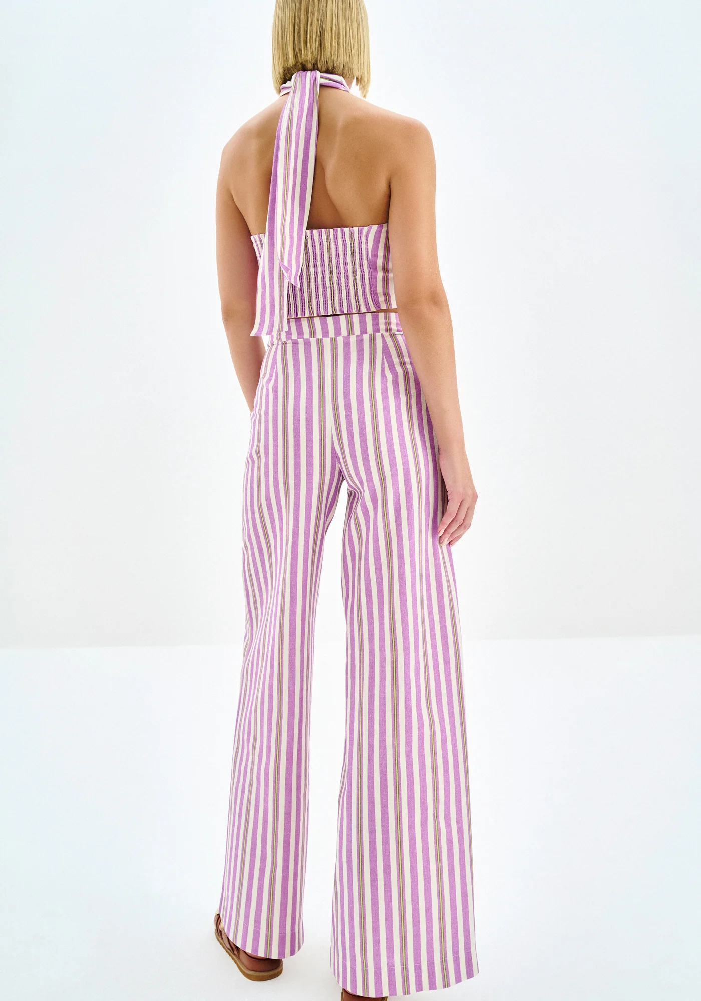 PANTALONES ANCHOS DE LINO ESTAMPADOS - Imagen 3