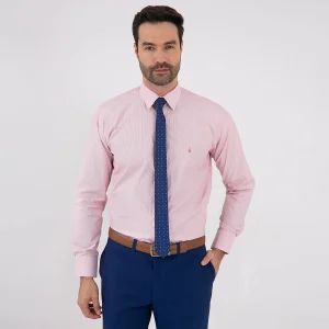 Camisa Regular Manga Larga Rojo Claro - Kosta Azul