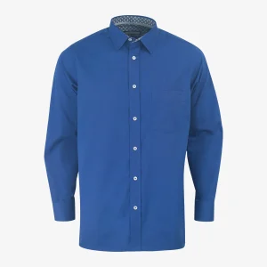 Camisa Regular Manga Larga Azul Medio - Kosta Azul