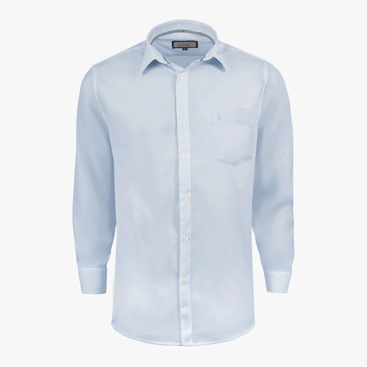 Camisa Regular Manga Larga Azul Claro - Kosta Azul