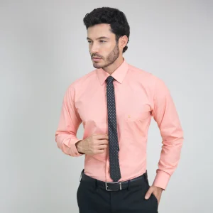 Camisa Regular Manga Larga Naranja Medio - Kosta Azul