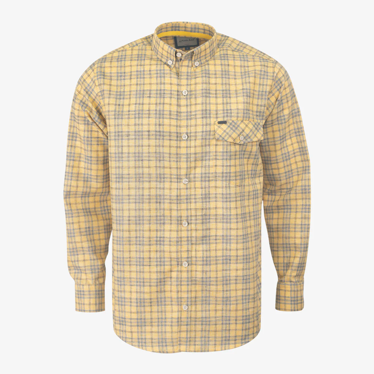 Camisa Regular Manga Larga Amarillo Oscuro - Kosta Azul