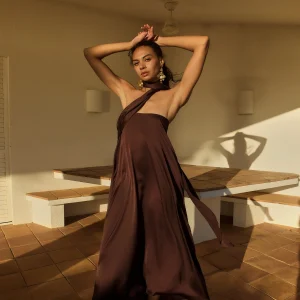 Vestido Conca Marrón