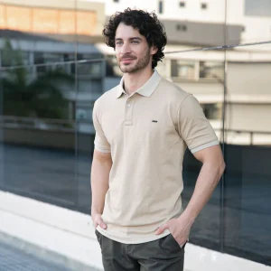 Polo Regular Beige Medio para Hombre - Kosta Azul