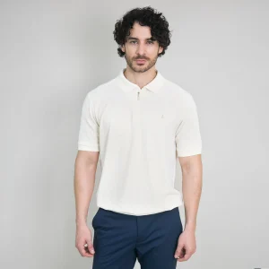 Polo Regular Beige Claro con Cierre - Kosta Azul