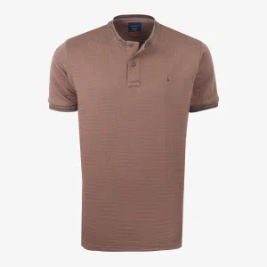 Polo Custom Manga Corta Café Medio - Kosta Azul