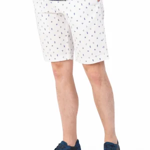Bermuda Sport Regular Estampada Blanca - Kosta Azul
