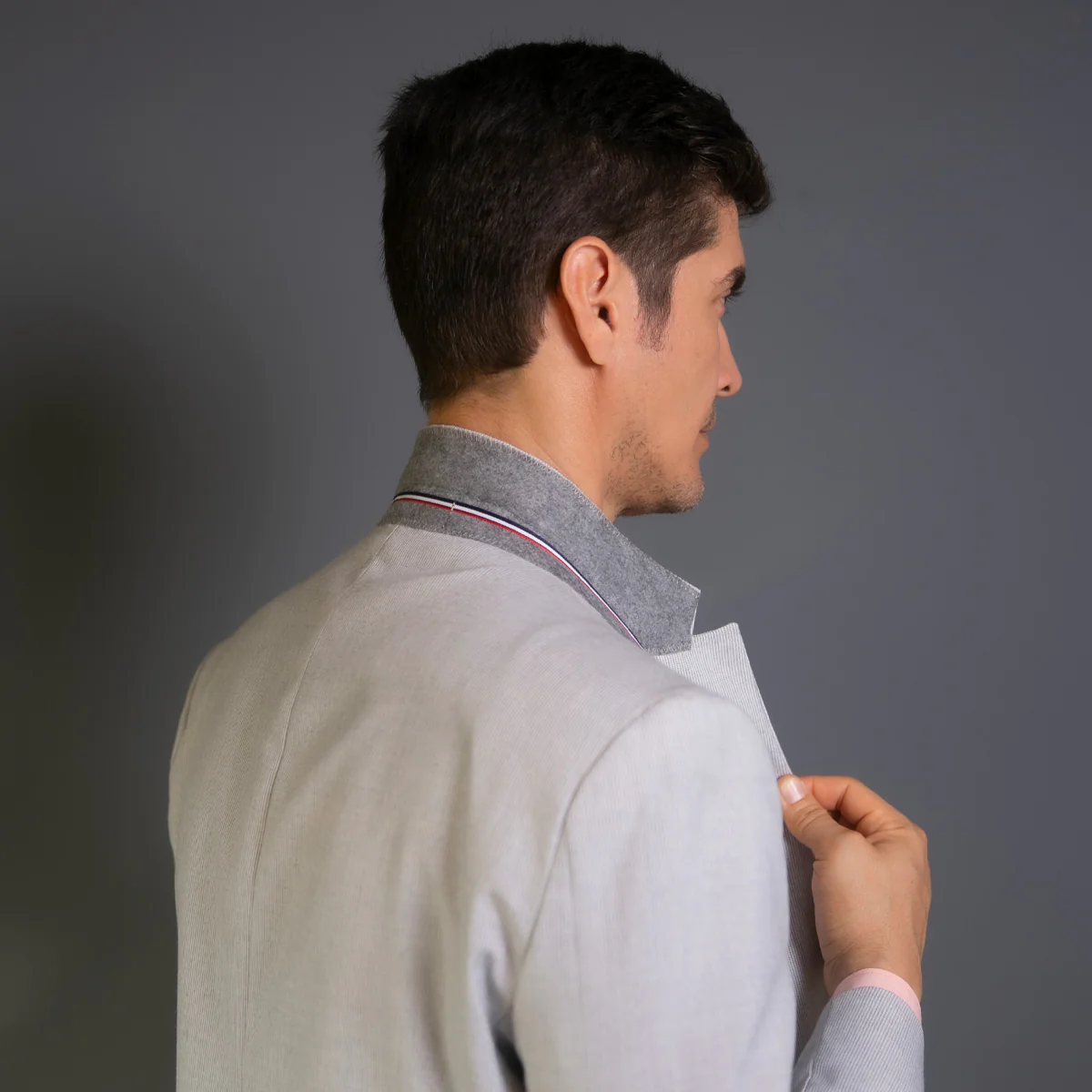 Chaqueta Casual Regular Gris Claro - Kosta Azul - Imagen 3