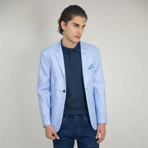 Chaqueta Casual Regular Azul Claro - Kosta Azul