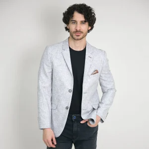 Chaqueta Casual Regular Gris Claro - Kosta Azul