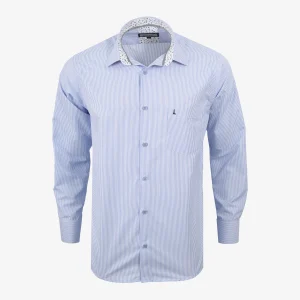 Camisa Custom Manga Larga Azul Claro - Kosta Azul