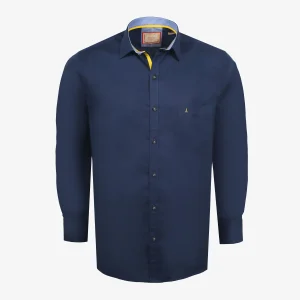 Camisa Custom Manga Larga Azul Oscuro - Kosta Azul