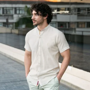 Camisa Custom Sport Beige Medio - Kosta Azul