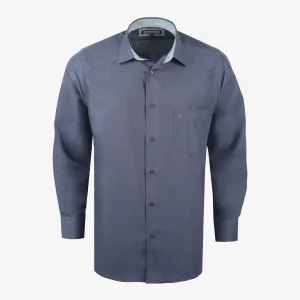 Camisa Regular Manga Larga Gris Medio - Kosta Azul