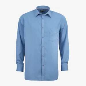 Camisa Regular Manga Larga Azul Claro - Kosta Azul