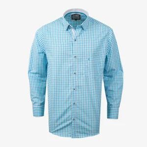 Camisa Regular Manga Larga Azul Claro - Kosta Azul