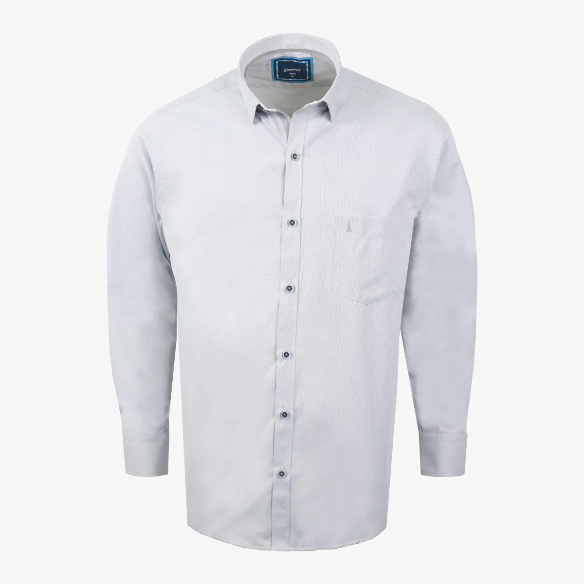 Camisa Regular Manga Larga Gris Claro - Kosta Azul