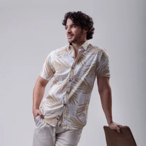 Camisa Regular Sport Beige Medio - Kosta Azul