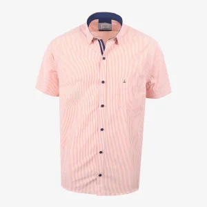 Camisa Sport Regular Rayas Naranja Medio - Kosta Azul