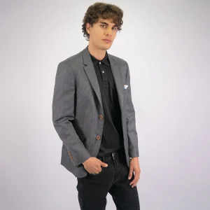 Chaqueta Casual Regular Gris Medio - Kosta Azul