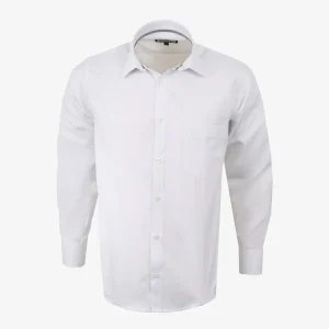 Camisa Slim Fit Blanca con Bolsillo - Kosta Azul