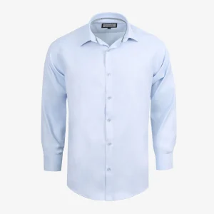 Camisa Slim Fit Manga Larga Azul Claro - Kosta Azul