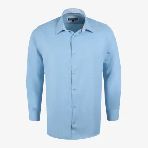 Camisa Slim Fit Azul Claro - Kosta Azul