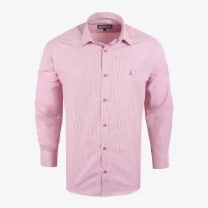 Camisa Slim Fit Manga Larga Rojo Claro - Kosta Azul