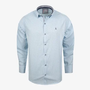 Camisa Slim Fit Manga Larga Azul Claro - Kosta Azul