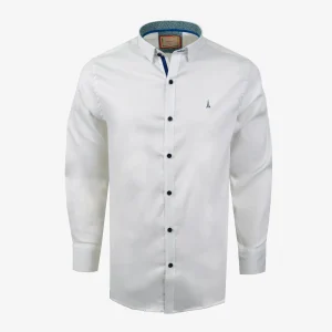 Camisa Slim Fit Manga Larga Blanca - Kosta Azul