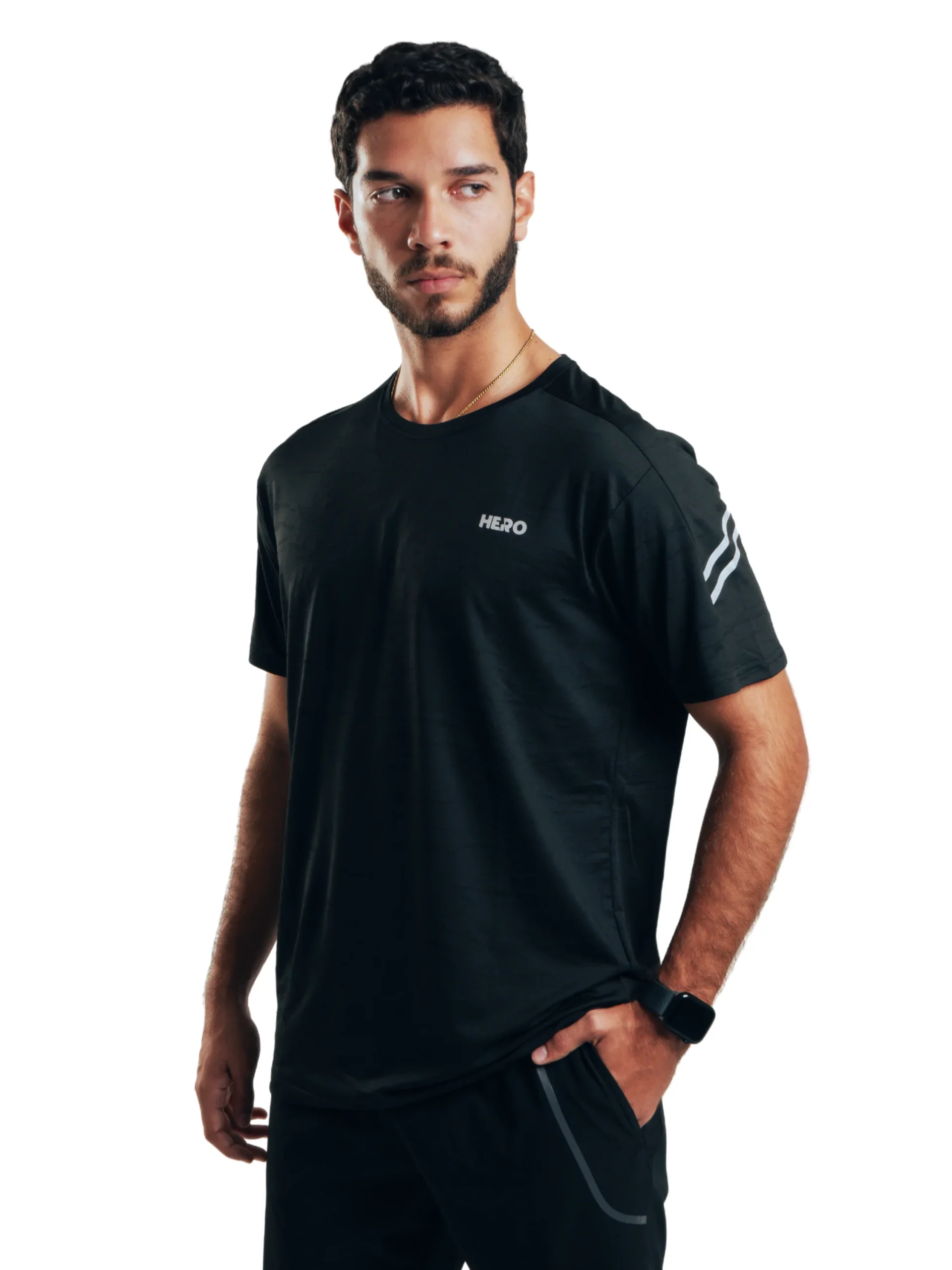 SHIRTBASIC HERO NEGRO