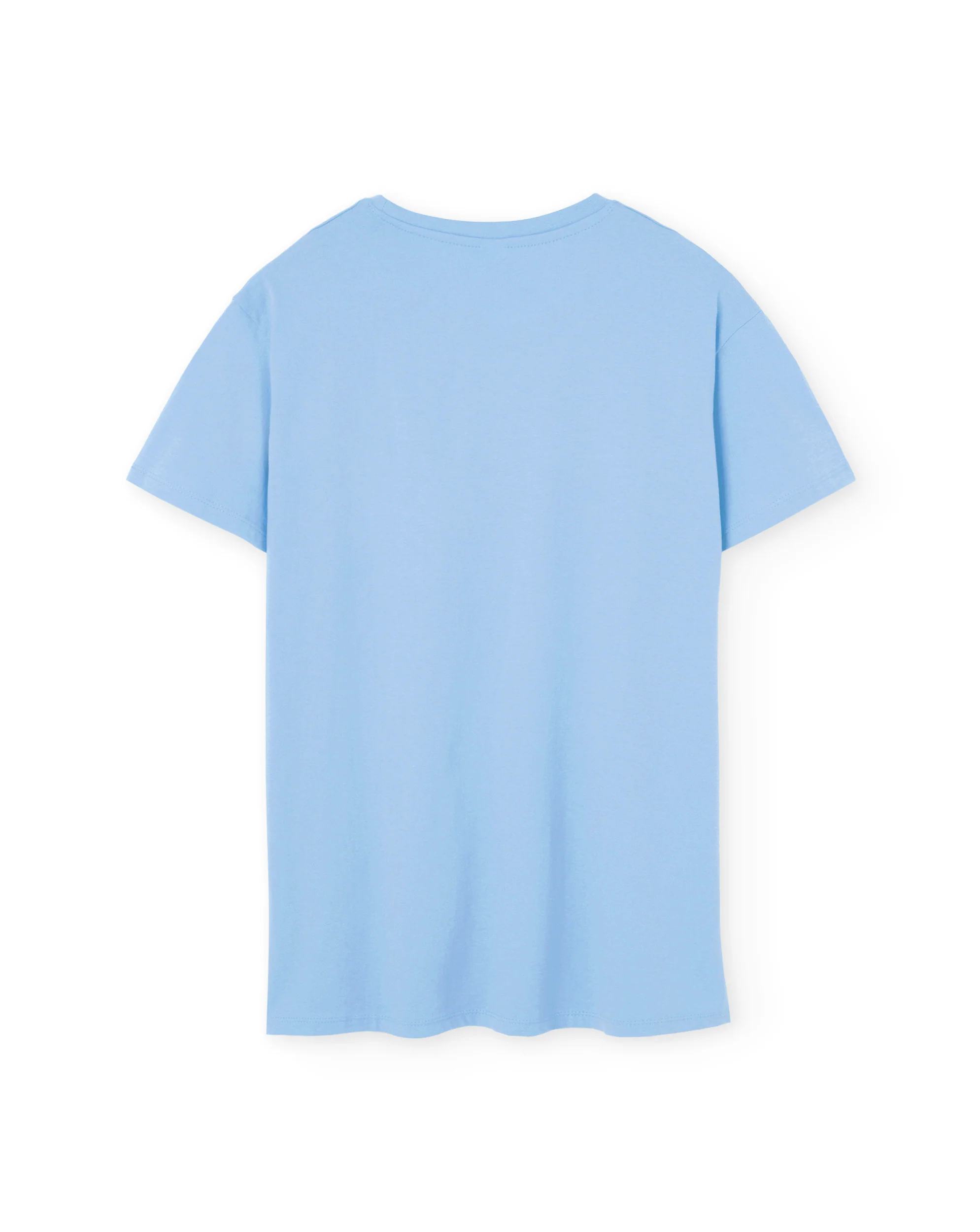 Camiseta manga corta unisex en azul celeste y anguila perchando - Imagen 4