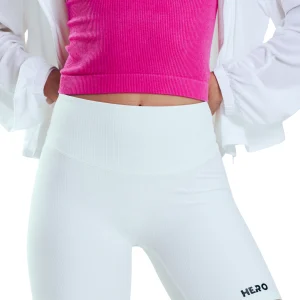 BIKER RIBBED FIT HERO BLANCO