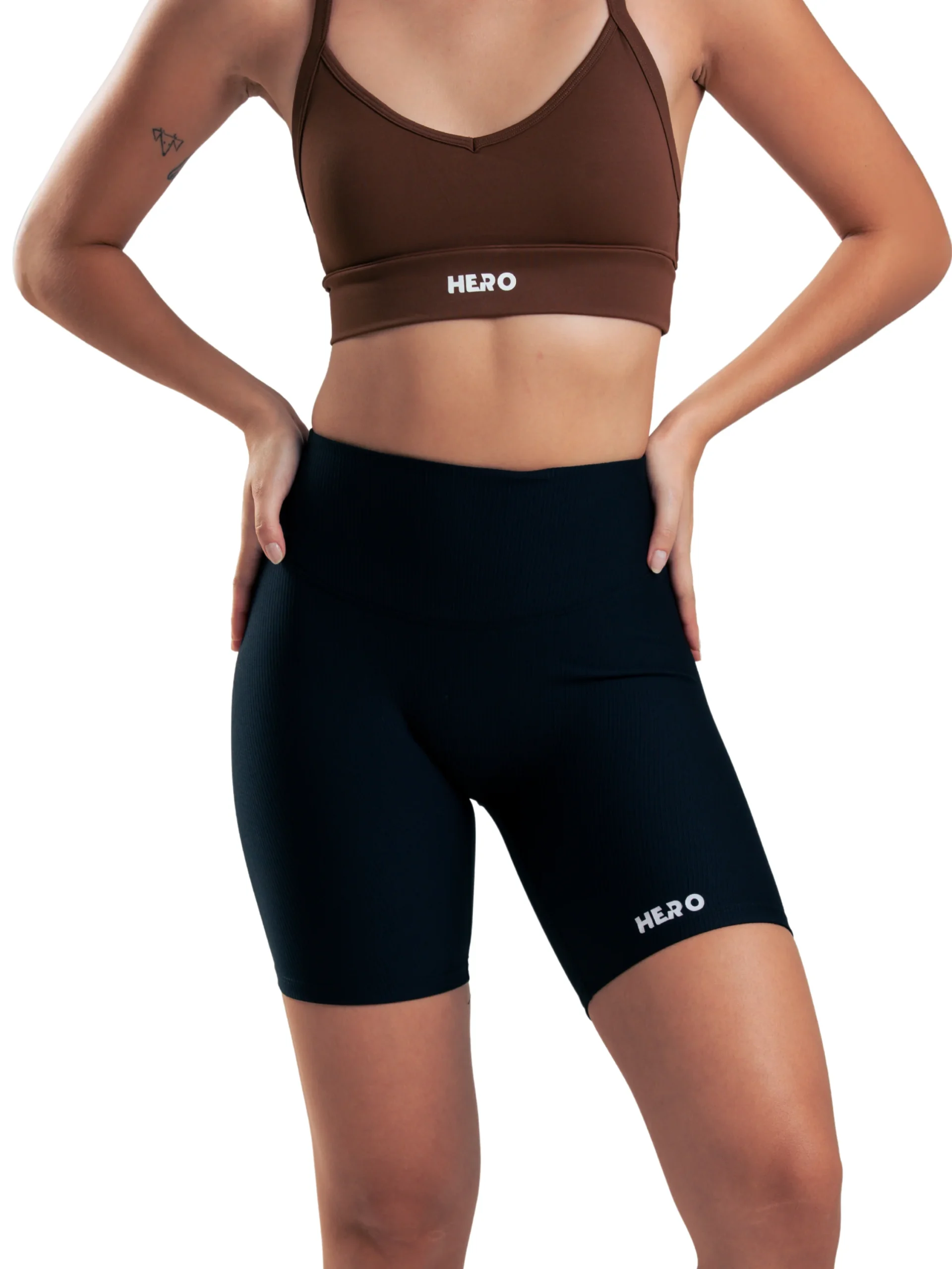 BIKER RIBBED FIT HERO NEGRO