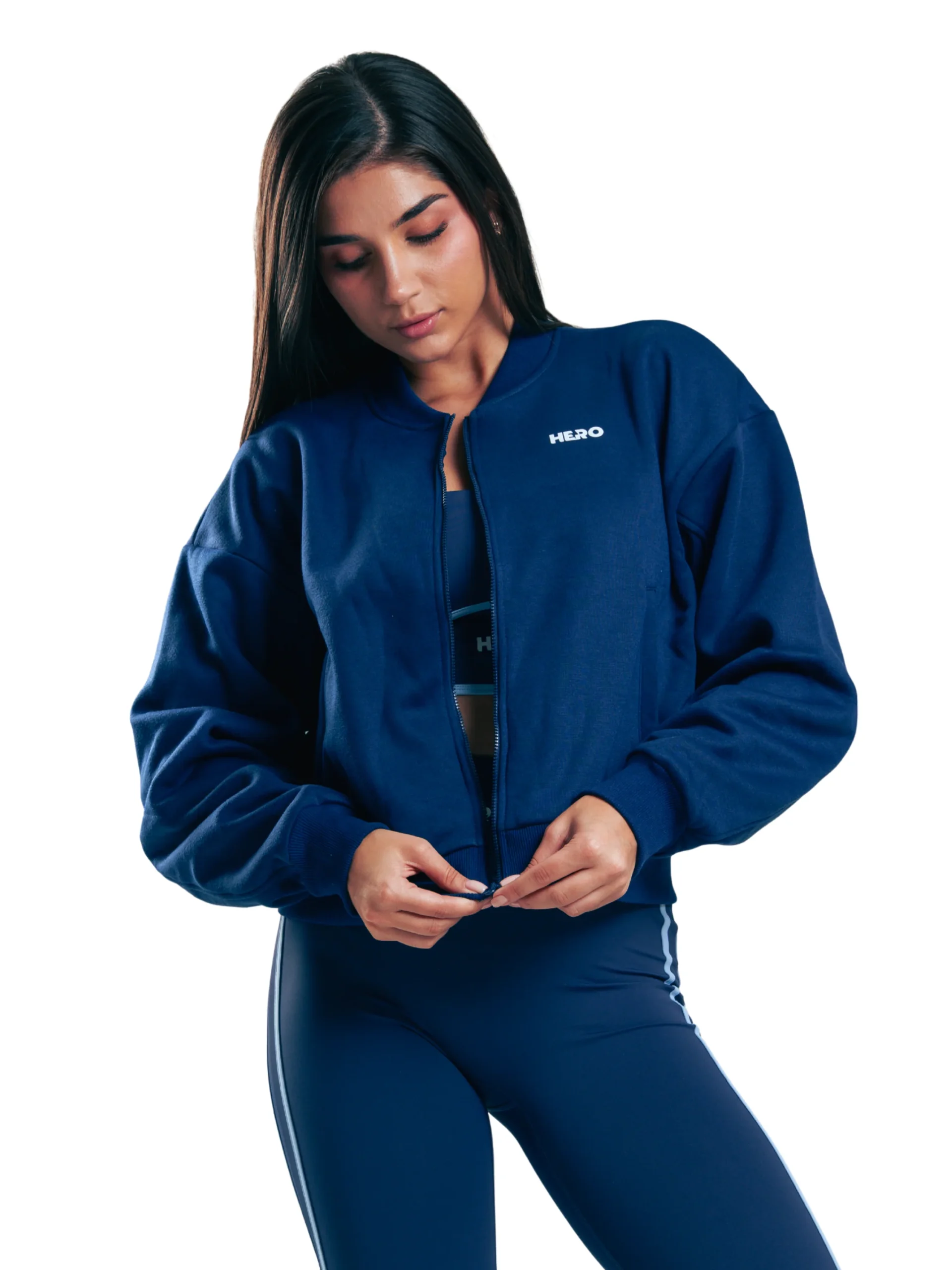 BOMBER BASIC FIT HERO AZUL - Imagen 3