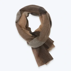 BUFANDA DE CASHMERE MARRÓN Y BEIGE FULHAM
