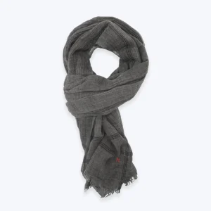 BUFANDA DE LANA CUADROS GRISES HARTFORD