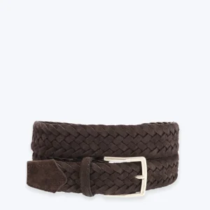 CINTURÓN TRENZADO DE ANTE MARRÓN ATHISON