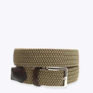CINTURÓN TRENZADO ELÁSTICO KAKI ATHISON