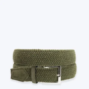 CINTURÓN TRENZADO ELÁSTICO VERDE ATHISON